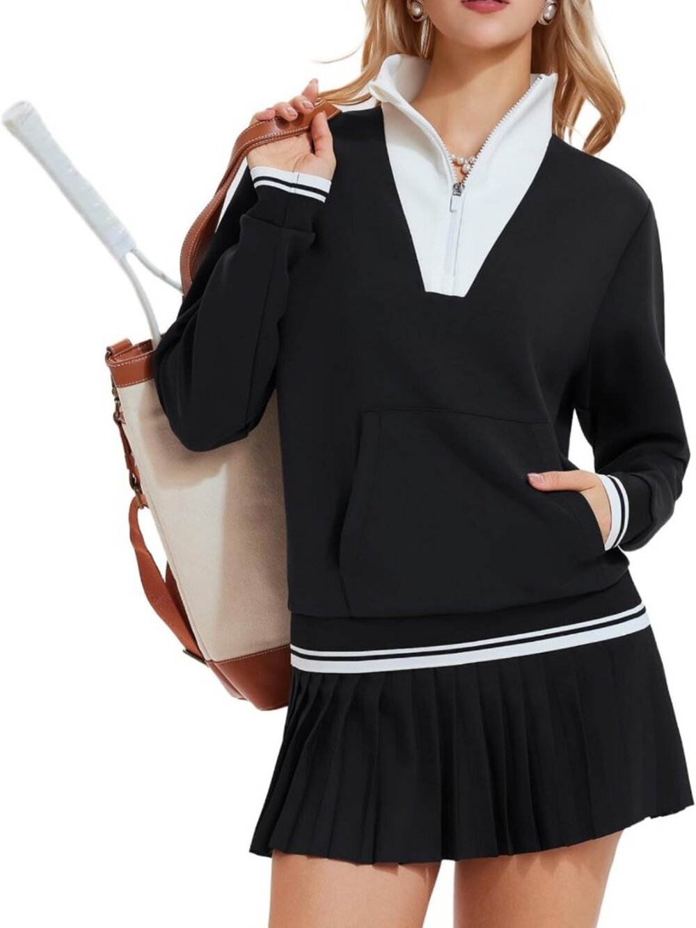 Chic Women's 2-Piece Skirt Set with Pullover Sweater - Cozy Fall & Winter Outfit